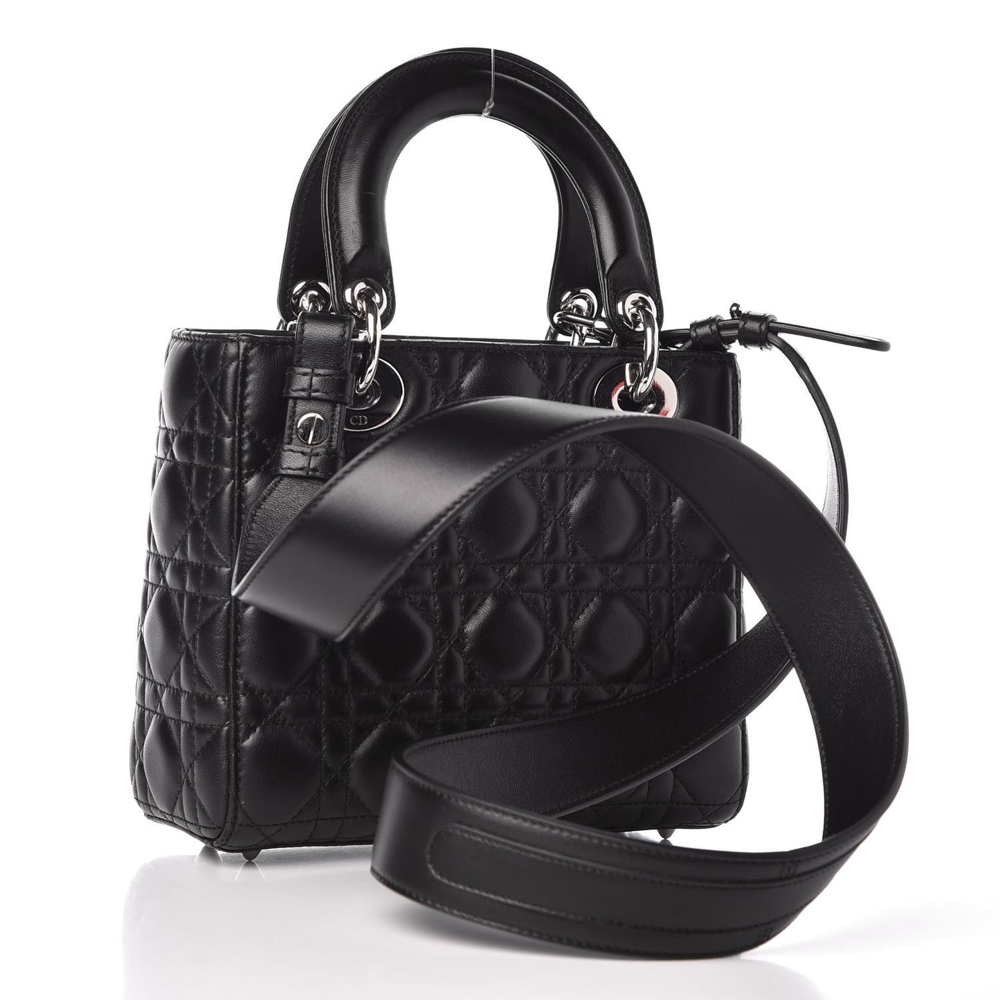 Lambskin Cannage Small Lucky Badges My Lady Dior Black