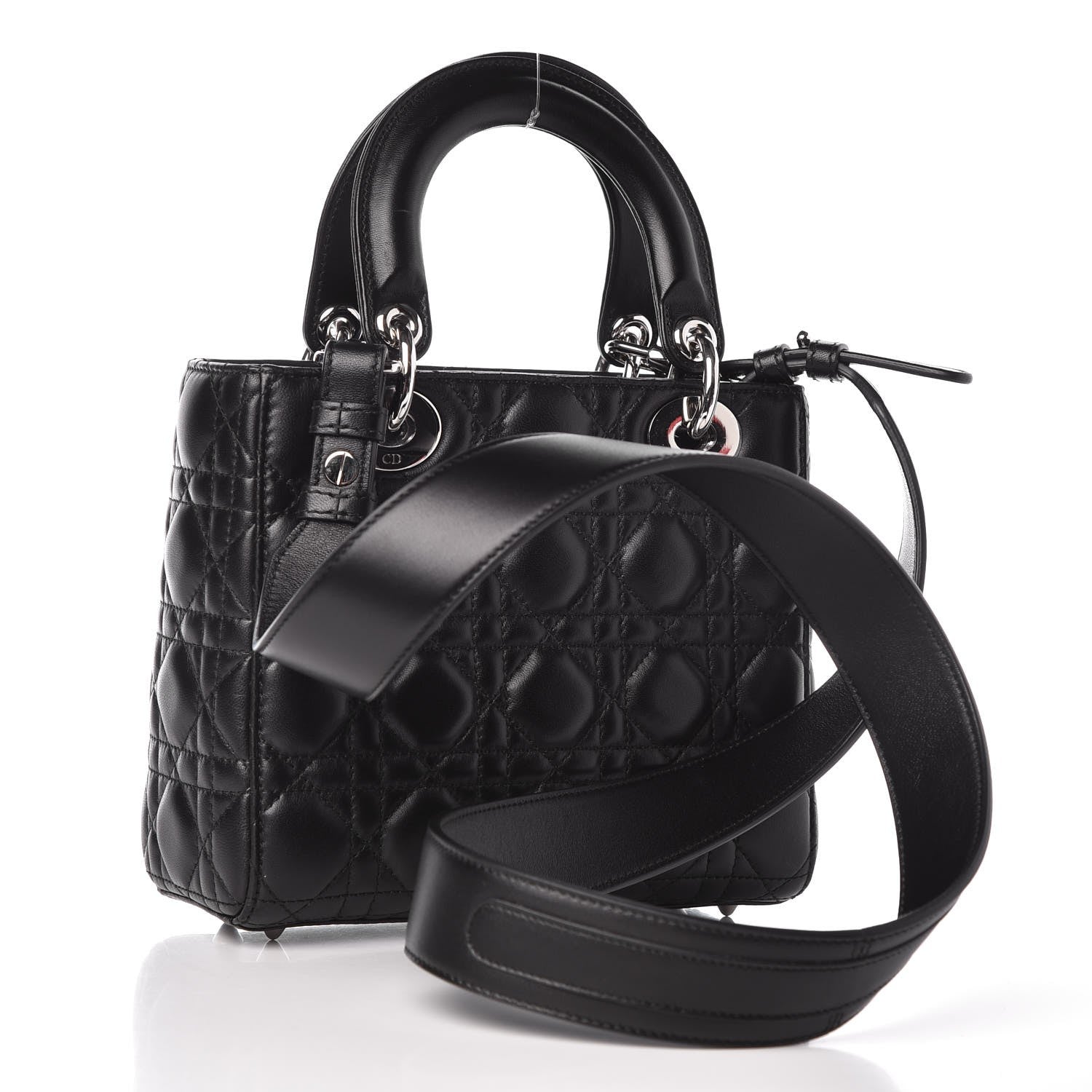 Christian Dior Lambskin Cannage Small Lucky Badges My Lady Dior Black 4 of 9