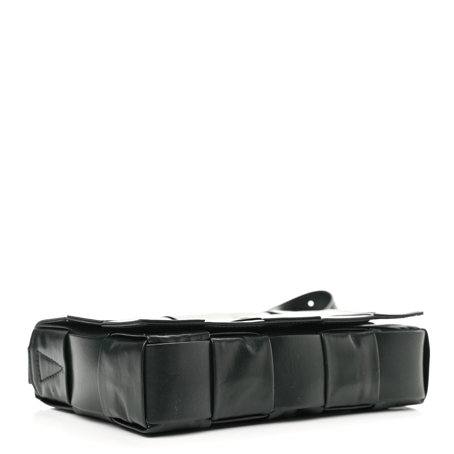 Bottega Veneta Paper Calfskin Maxi Intreccio Cassette Crossbody Bag Black 4 of 9