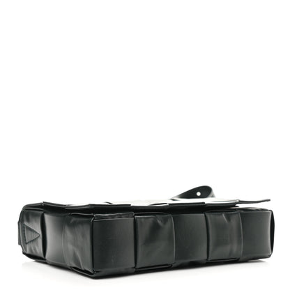 Bottega Veneta Paper Calfskin Maxi Intreccio Cassette Crossbody Bag Black 4 of 9