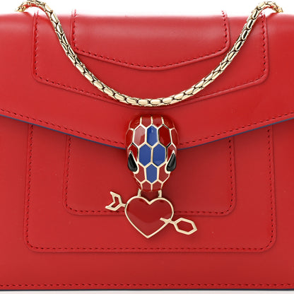Bulgari Calfskin Small Electro Love Serpenti Forever Snake Strap Crossbody Bag Red 7 of 9