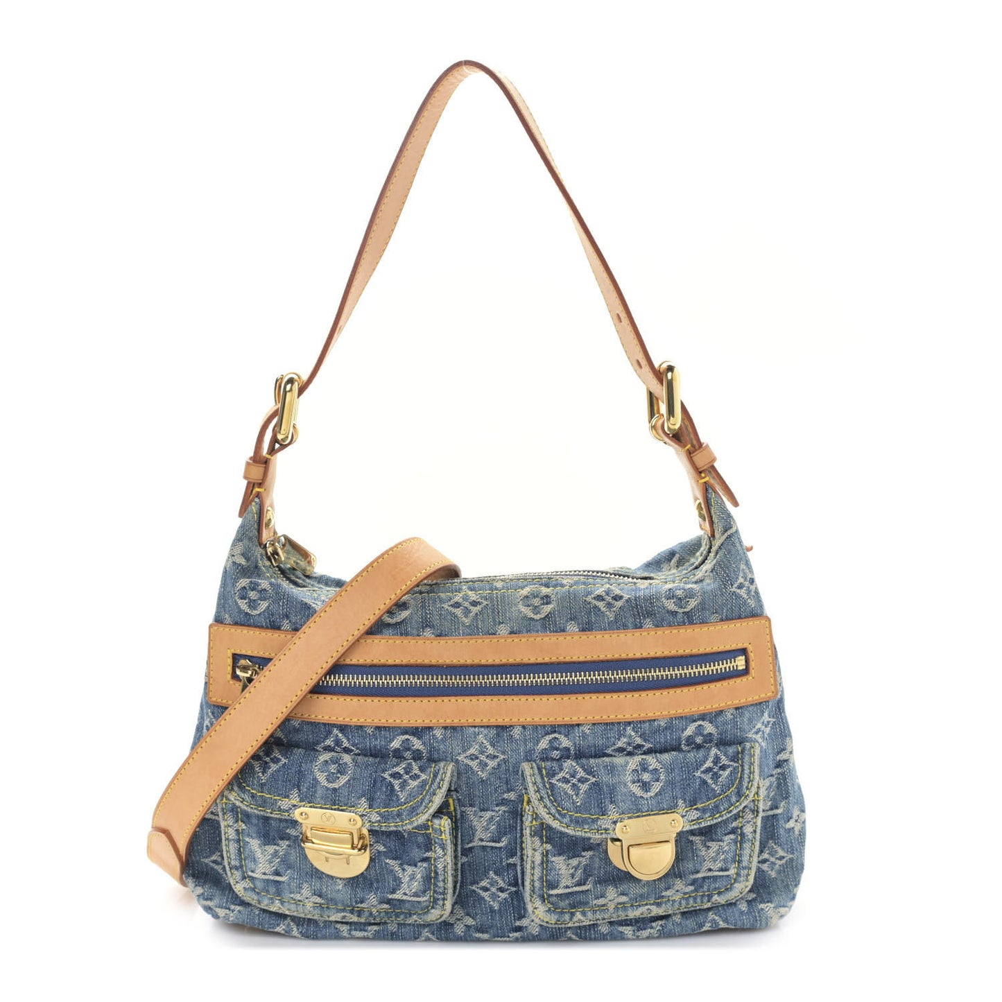 Monogram Denim Baggy PM Blue