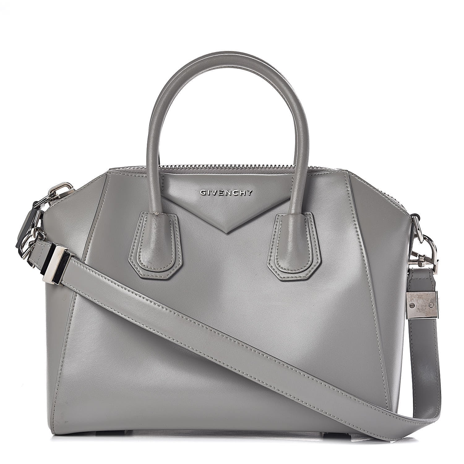 Givenchy Shiny Lord Calfskin Small Antigona Pearl Grey 1 of 19