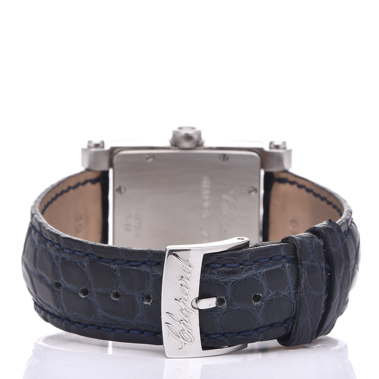 Stainless Steel Alligator Diamond Bezel Mother of Pearl 30mm Happy Sport Quartz Watch