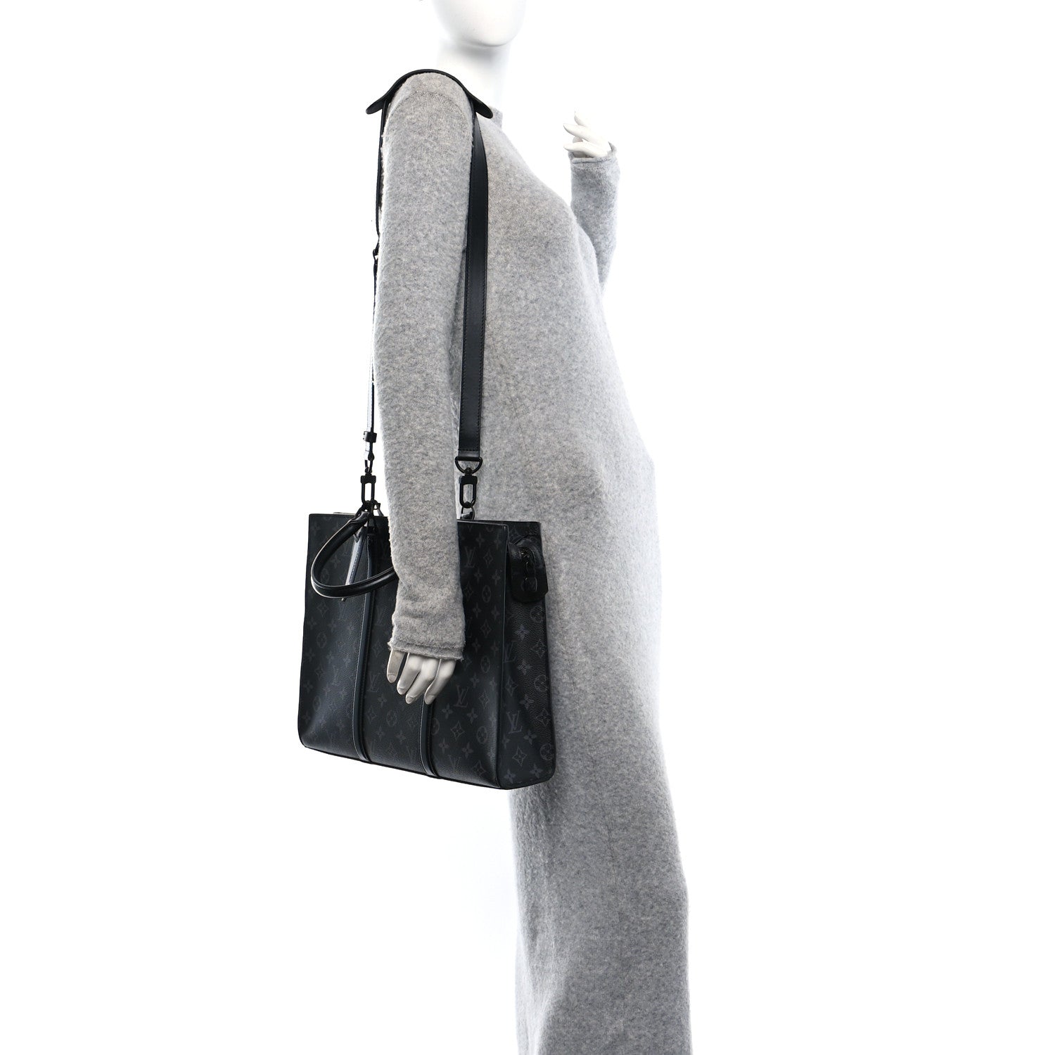 Louis Vuitton Monogram Eclipse Sac Plat Horizontal Zipper 2 of 9