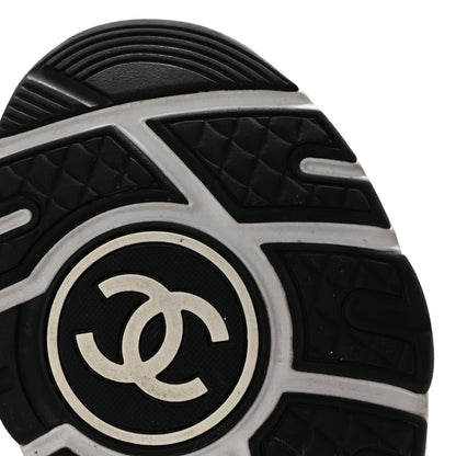 Chanel Wool Suede Calfskin CC Sneakers 36.5 Multicolor 7 of 9