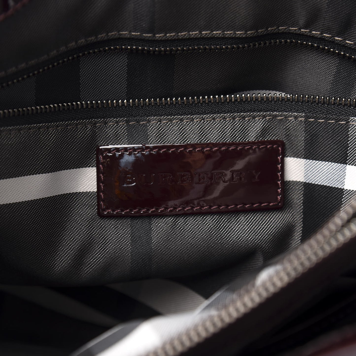 Patent Quilted Small Eastmore Landscape Tote Plum