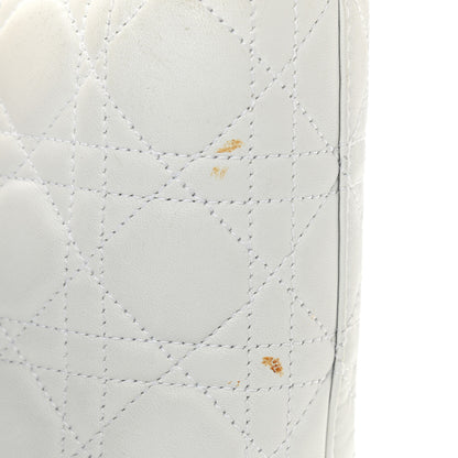 Christian Dior Lambskin Cannage Large Lady Dior Shopper Tote White 15 of 16