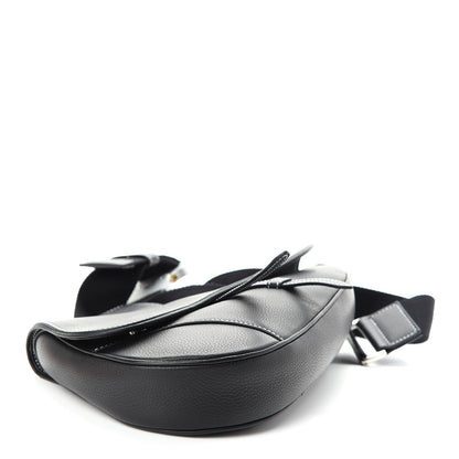 Christian Dior Calfskin Mens Saddle Bag Black 4 of 12