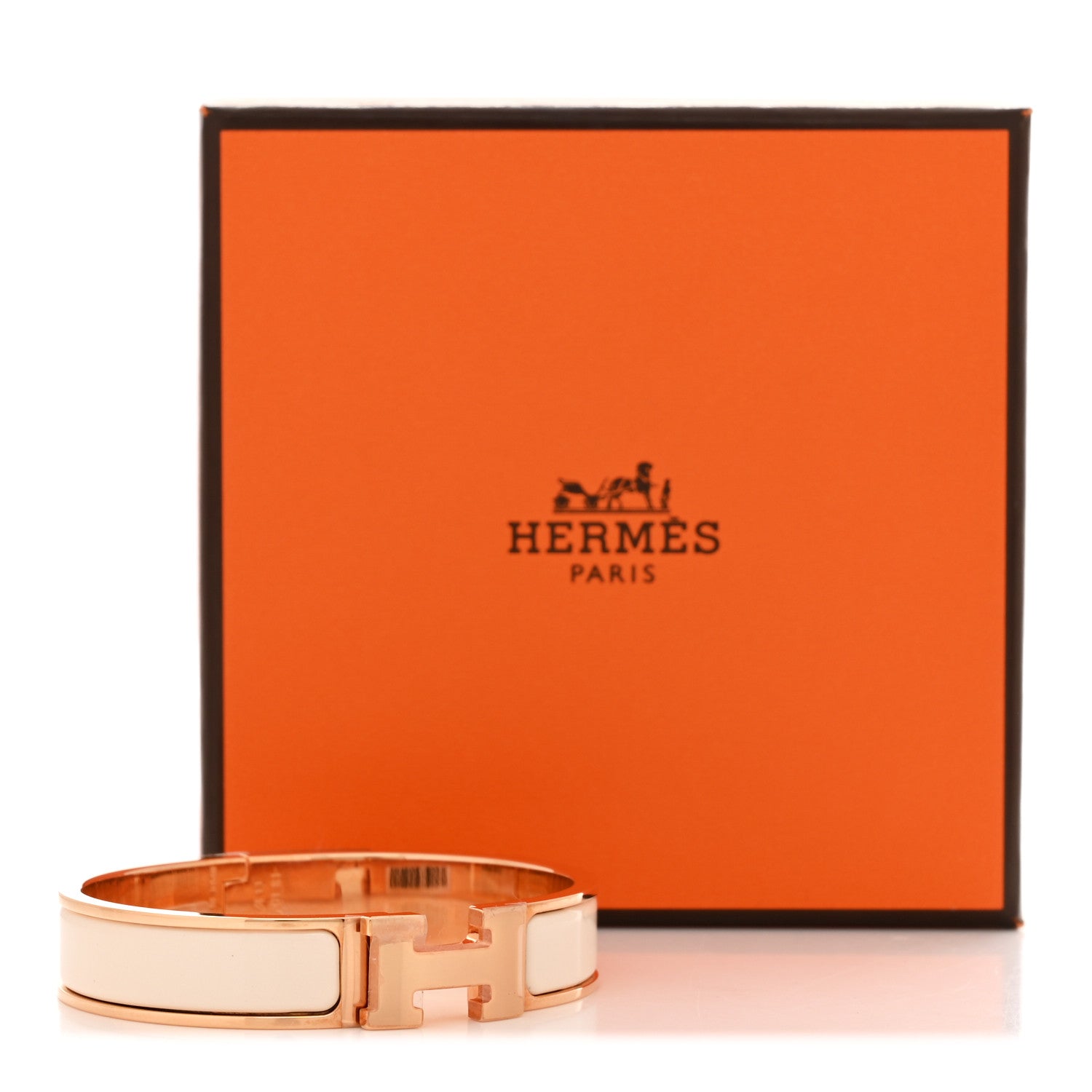 Hermes Enamel Narrow Clic Clac H Bracelet PM Creme 5 of 5