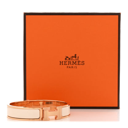 Hermes Enamel Narrow Clic Clac H Bracelet PM Creme 5 of 5