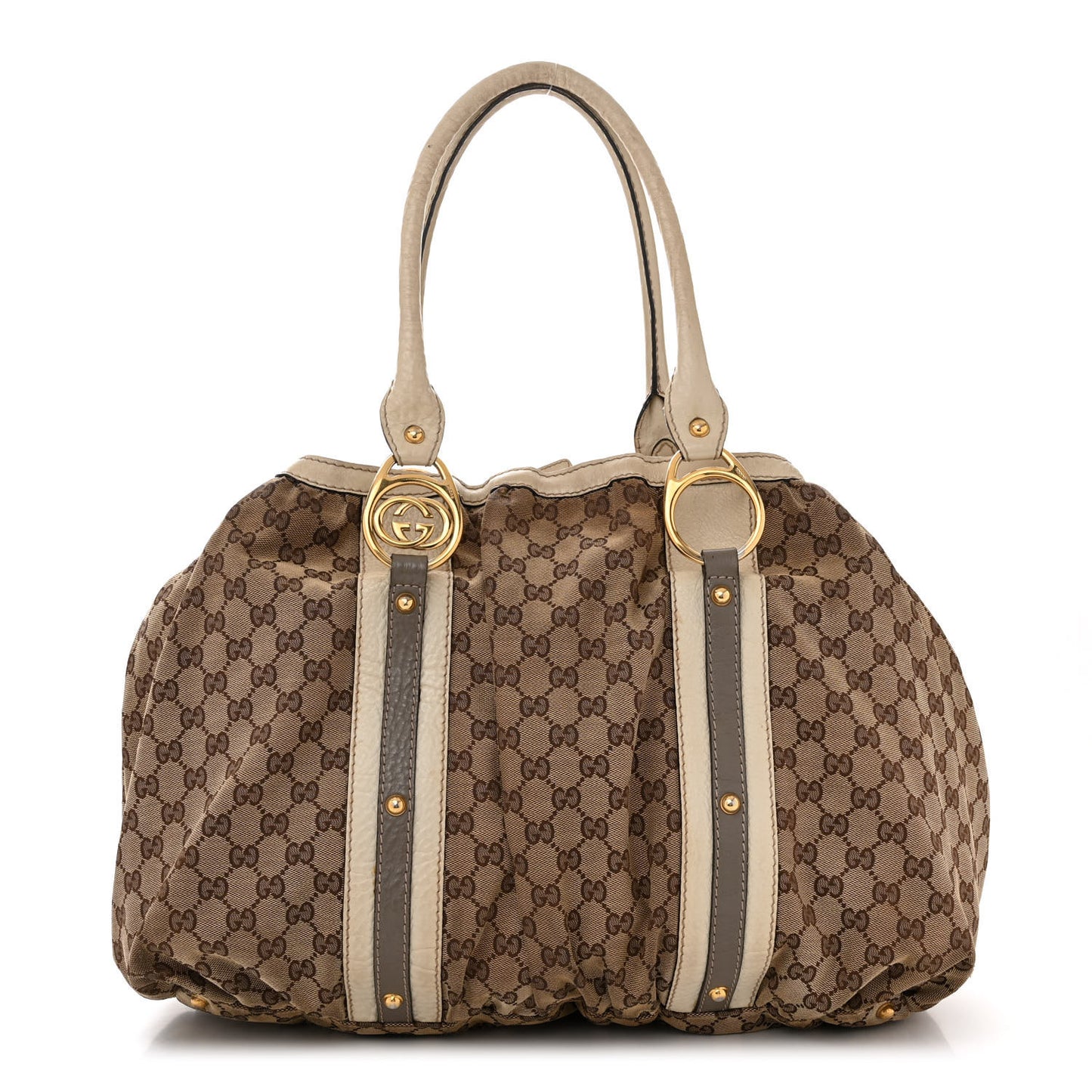 Monogram Medium Interlocking Icon Tote Ivory
