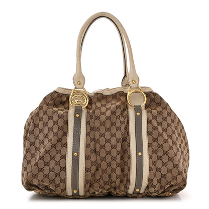 Gucci Monogram Medium Interlocking Icon Tote Ivory 1 of 17
