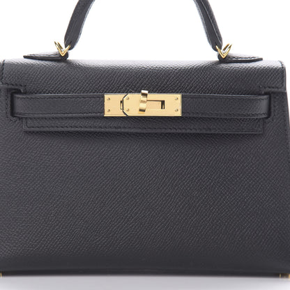 Hermes Epsom Mini Kelly Sellier 20 Black 7 of 10