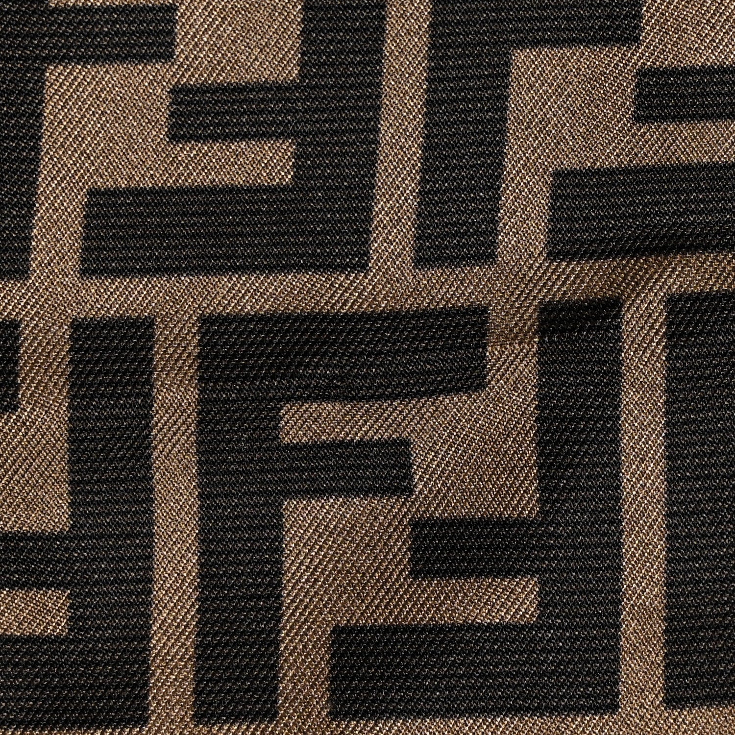 Fendi Silk FF Scarf Brown Black Red 3 of 4