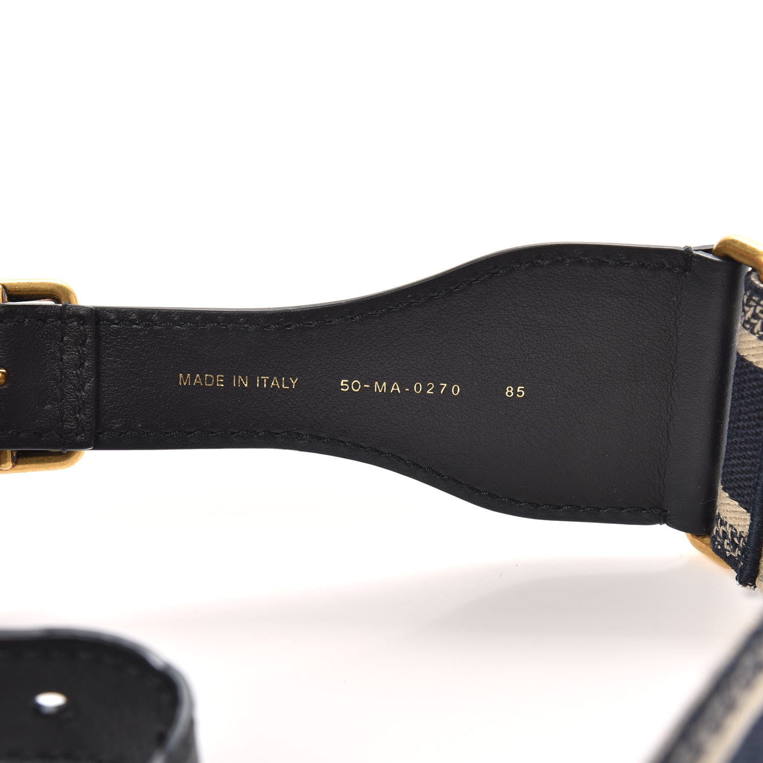 Christian Dior Canvas Embroidered Large Book Belt 85 34 Bleu 4 of 5