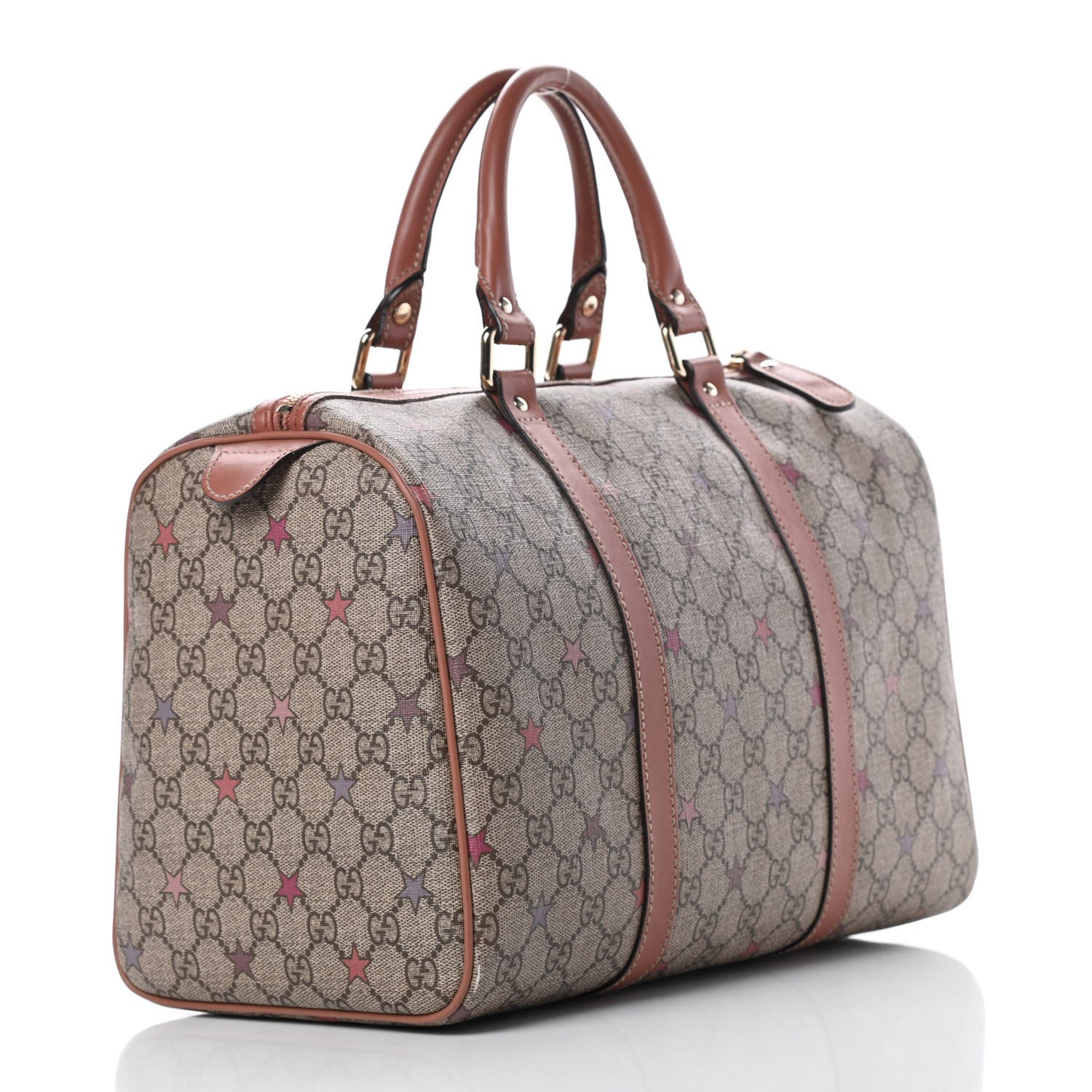 Gucci GG Supreme Stars Medium Joy Boston Pink 3 of 16