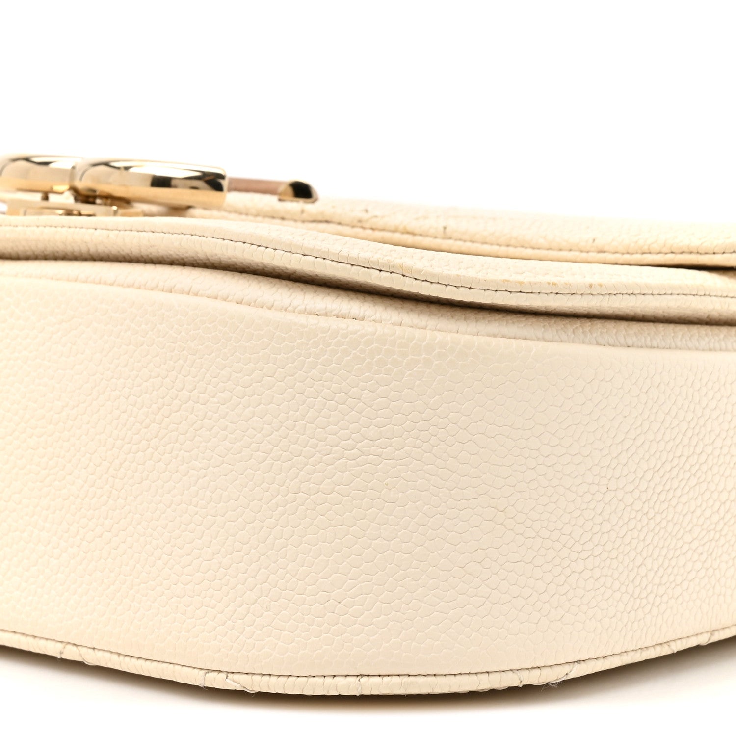 Chanel Grained Calfskin Quilted Small Cuba Top Handle Flap White 9 of 10