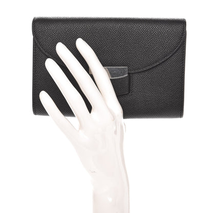 Celine Grained Calfskin Medium Trotteur Multifunction Flap Wallet Black 2 of 6