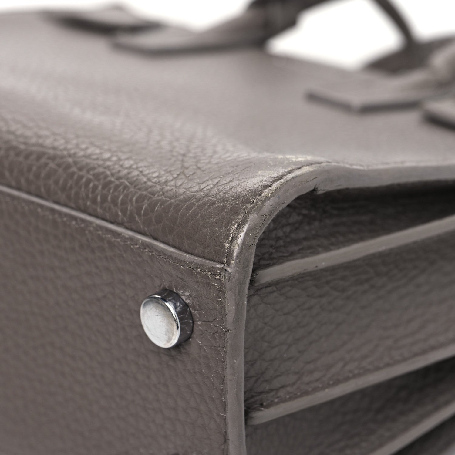 Saint Laurent Grained Calfskin Nano Sac De Jour Fog 9 of 17