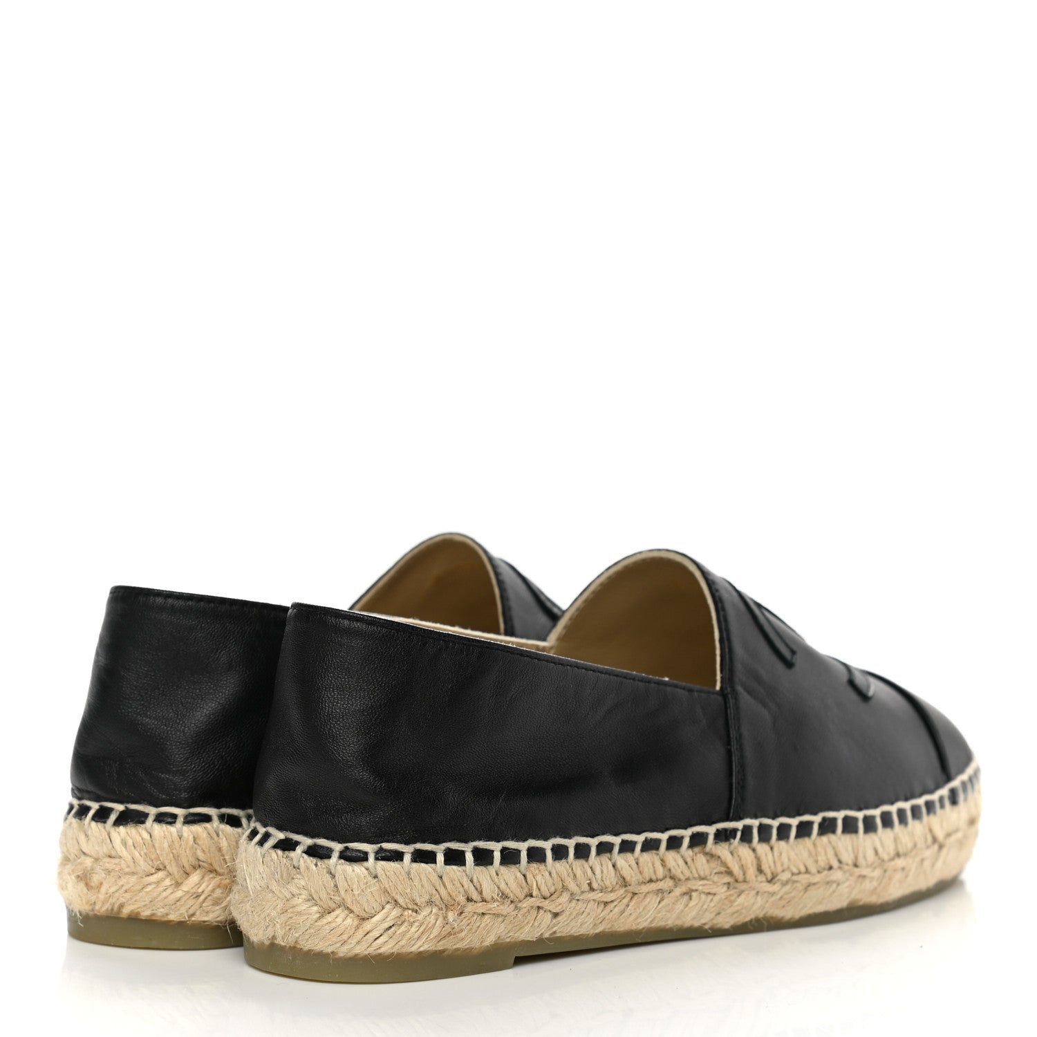 Chanel Lambskin CC Espadrilles 35 Black 4 of 9