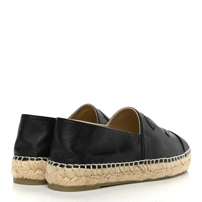 Chanel Lambskin CC Espadrilles 35 Black 4 of 9