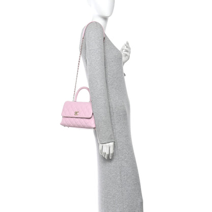 Chanel Caviar Quilted Mini Coco Handle Flap Light Pink 2 of 10