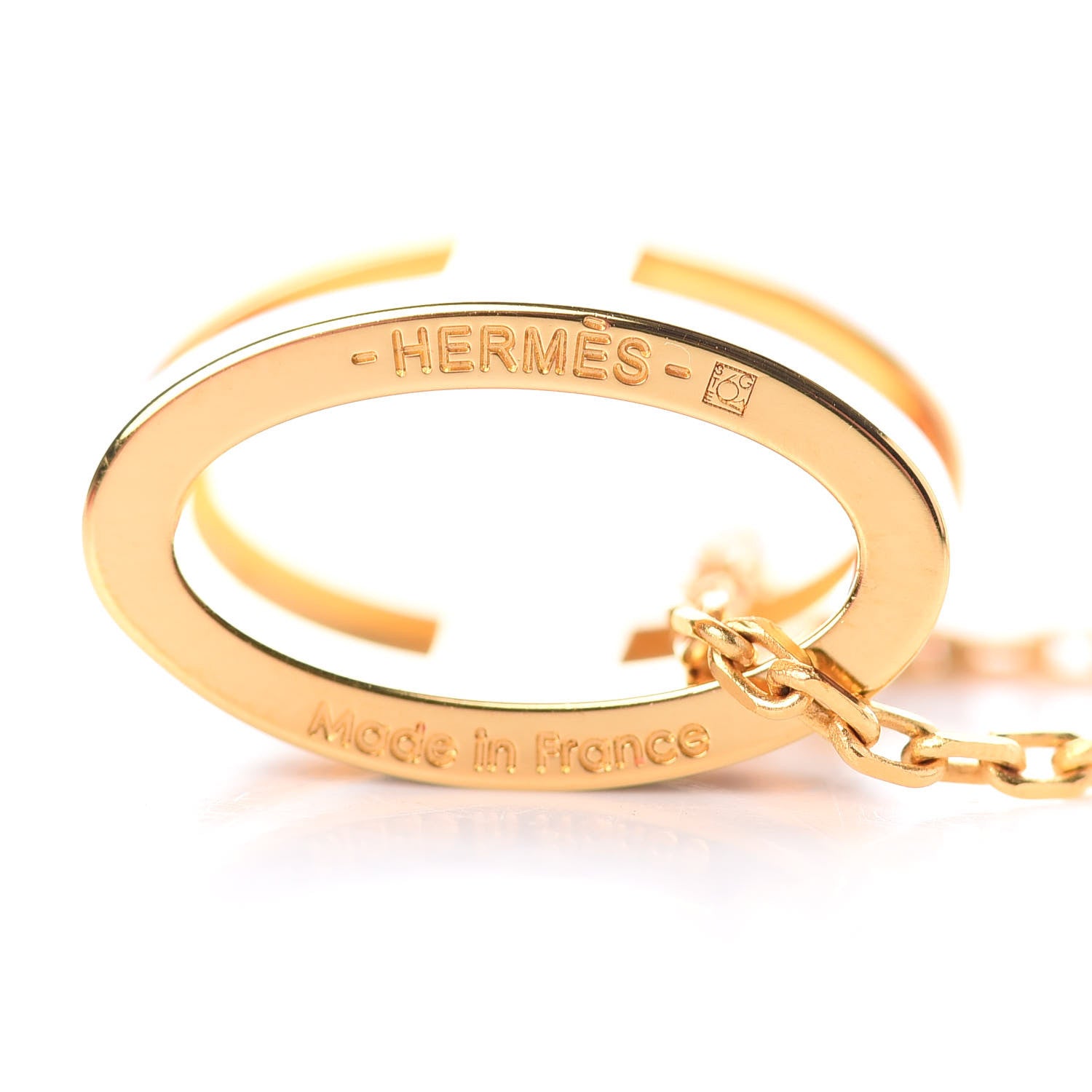 Hermes Lacquered Gold Pop H Pendant Necklace Black 5 of 5