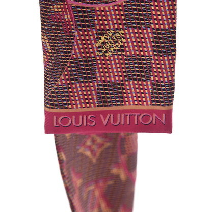 Louis Vuitton Silk Monogram Damier Pop Print Bandeau Pink 3 of 3