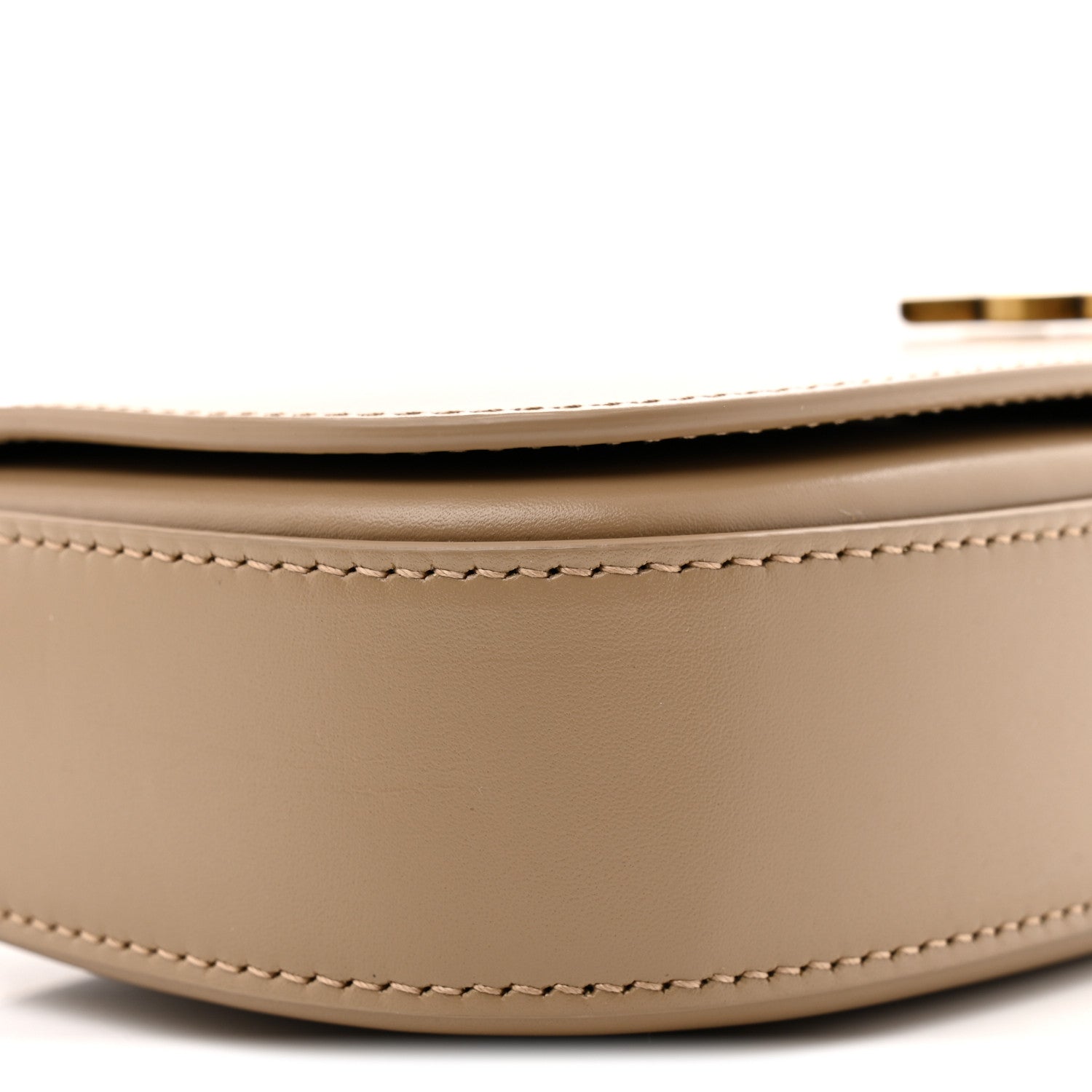 Saint Laurent Box Calfskin Mini Voltaire Shoulder Bag Dark Cork 9 of 11