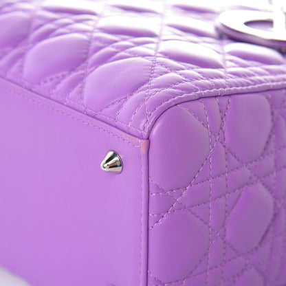 Christian Dior Lambskin Cannage Medium Lady Dior Purple 8 of 11