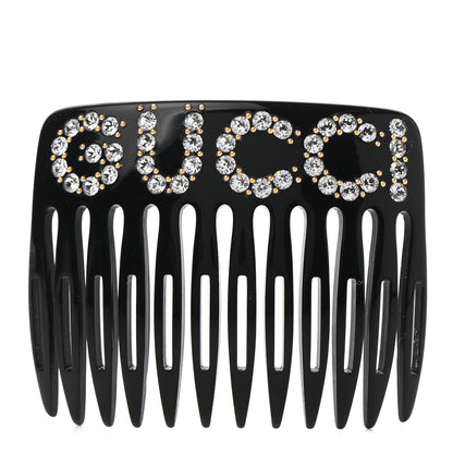 Gucci Resin Crystal Hair Comb Black 1 of 3