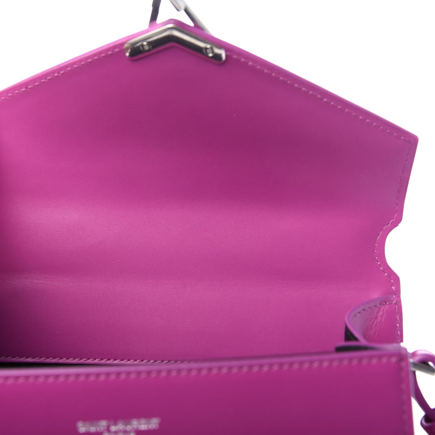 Calfskin Mini Classic Monogram Cassandra Top Handle Bag Electric Fuchsia