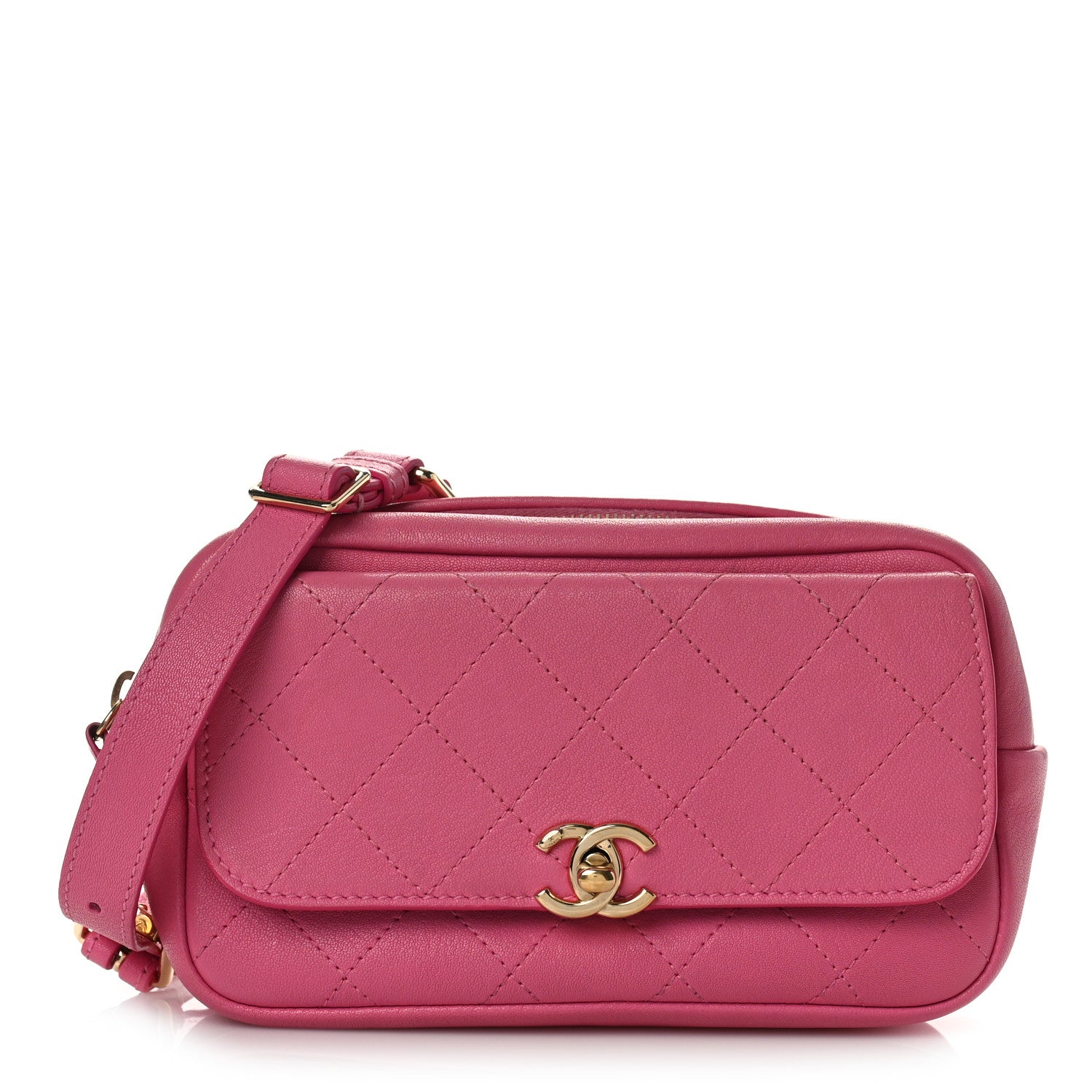 Chanel Goatksin Quilted Casual Trip Waist Bag Pink 1 of 9