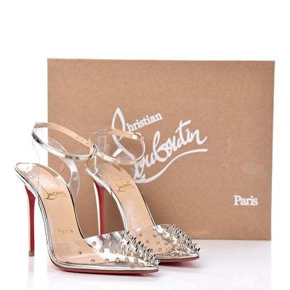 Christian Louboutin PVC Specchio Spikoo 100 Pumps 36 Light Gold 10 of 10