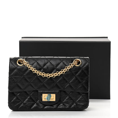 Chanel Aged Calfskin Quilted 2.55 Reissue Mini Flap Black 12 of 12