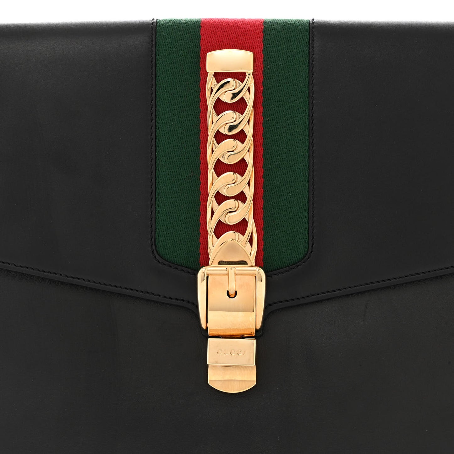 Calfskin Maxi Sylvie Clutch Black