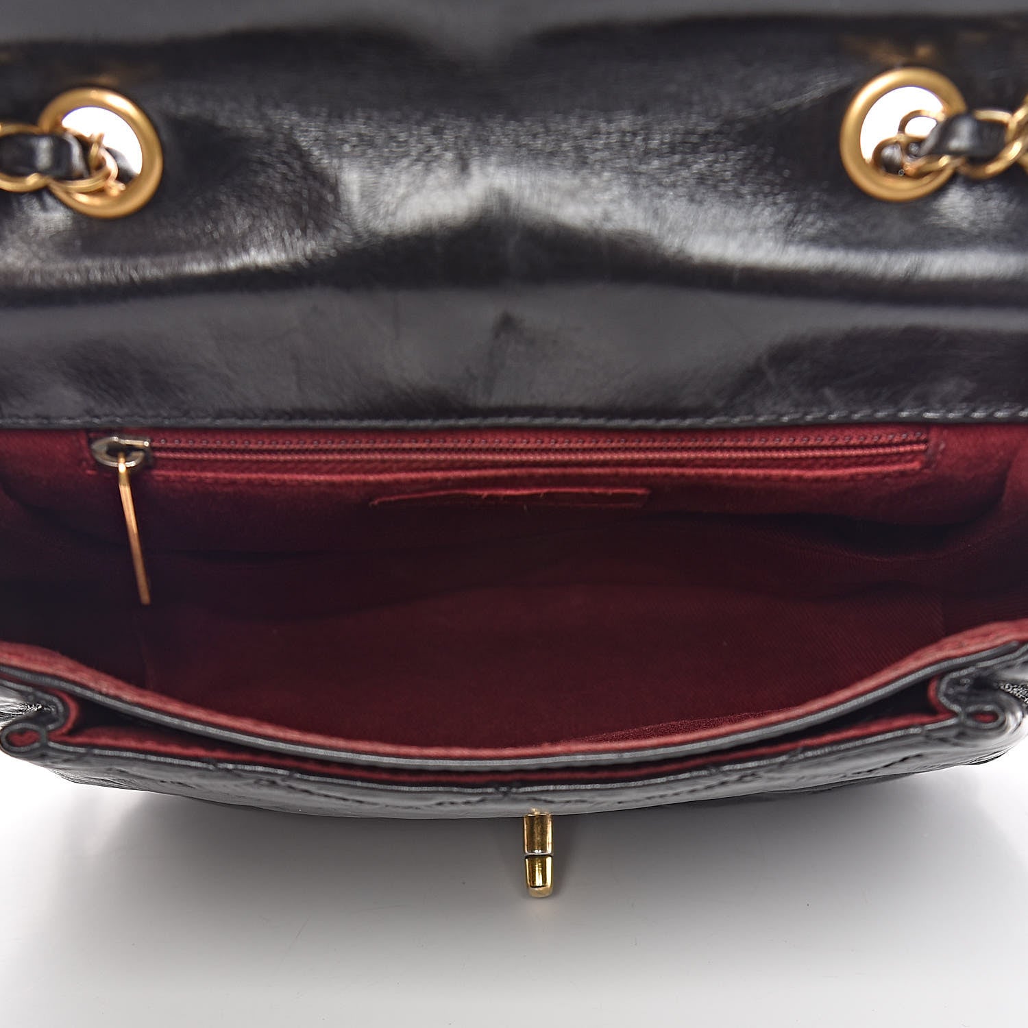 Chanel Glazed Calfskin Quilted Medium Bubble CC Flap Black 5 of 12