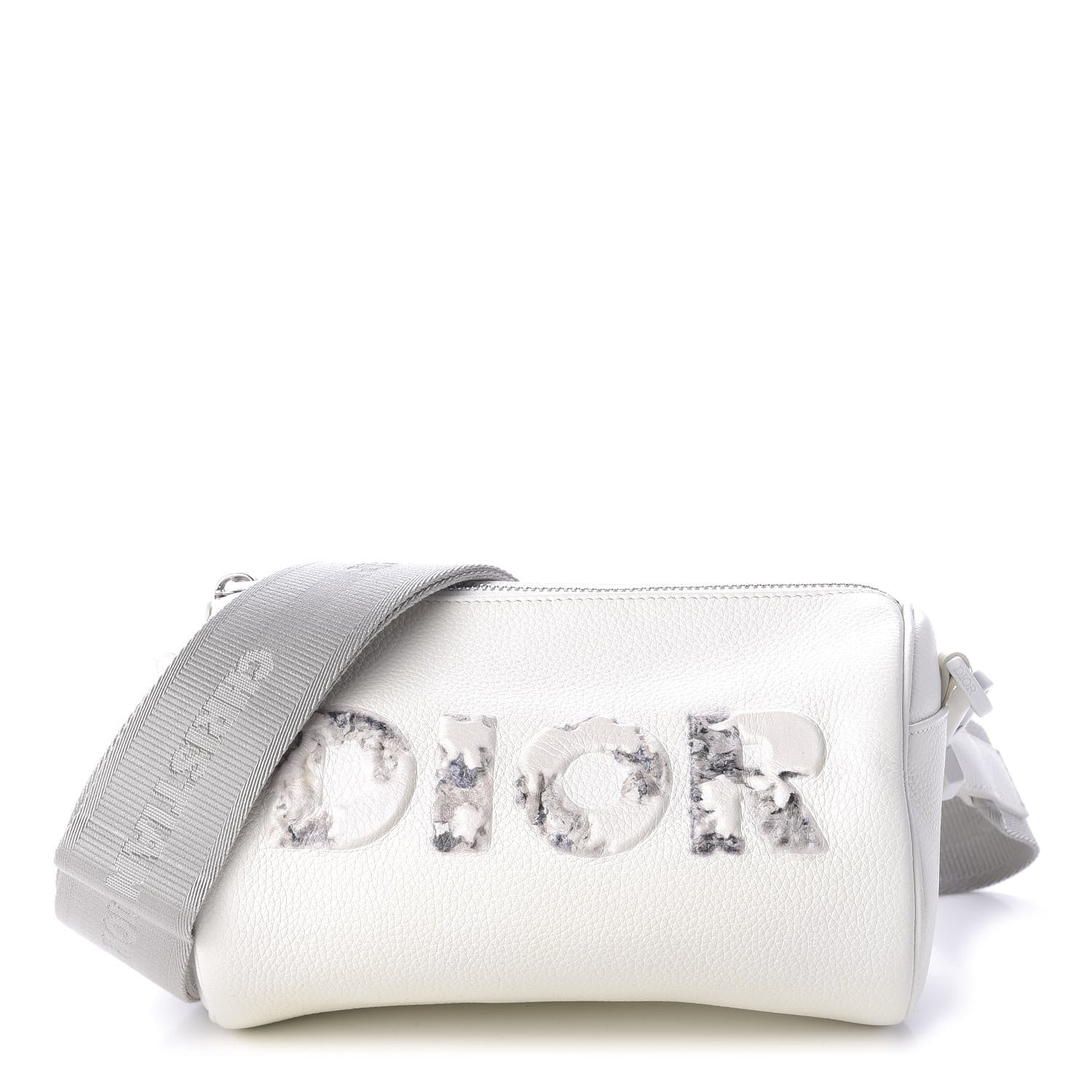 Christian Dior X DANIEL ARSHAM Grained Calfskin Mens Roller Bag White 1 of 10