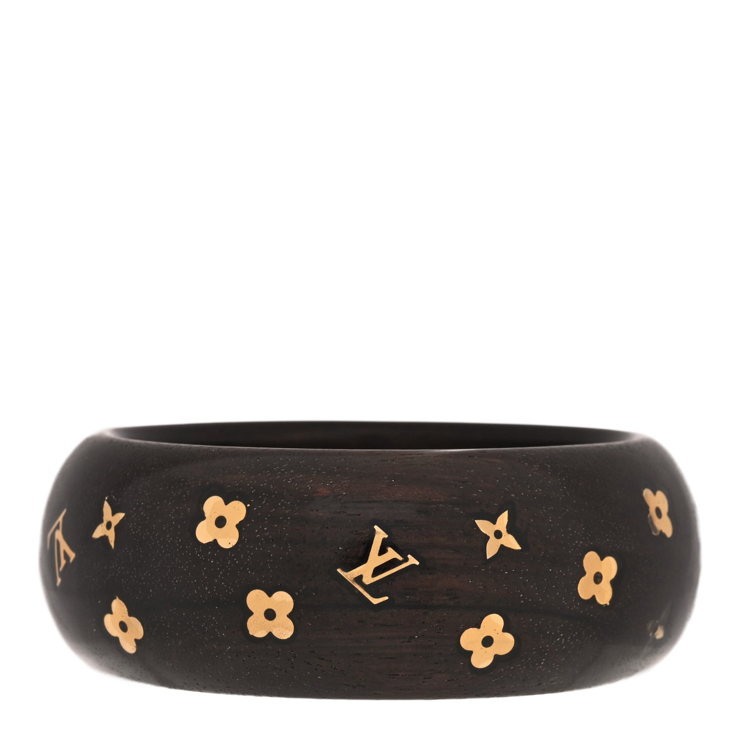 Tiger Wood Brass Wide Sylvania Bangle