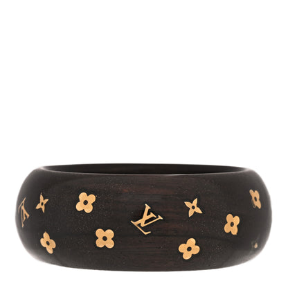 Louis Vuitton Tiger Wood Brass Wide Sylvania Bangle 3 of 4