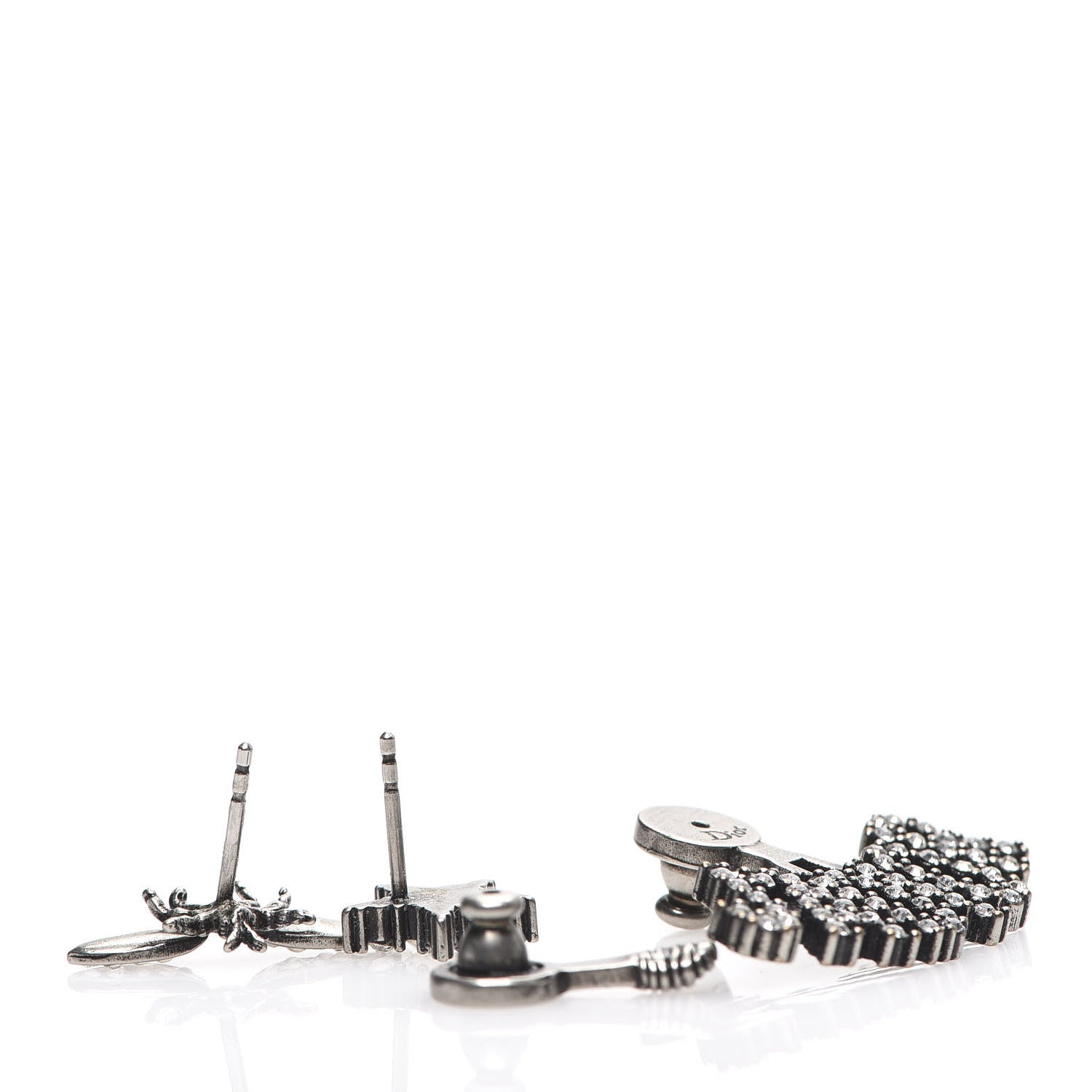 Christian Dior Palladium Crystal J'adior Earrings 3 of 4