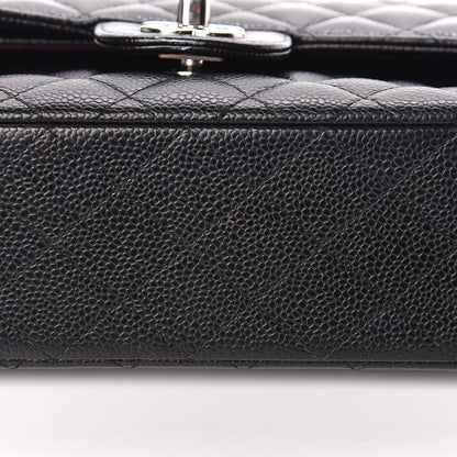 Chanel Caviar Quilted Medium Double Flap Black 14 of 15