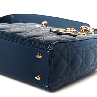 Christian Dior Lambskin Cannage Gradient Small My ABCDior Lady Dior Indigo Blue 10 of 10