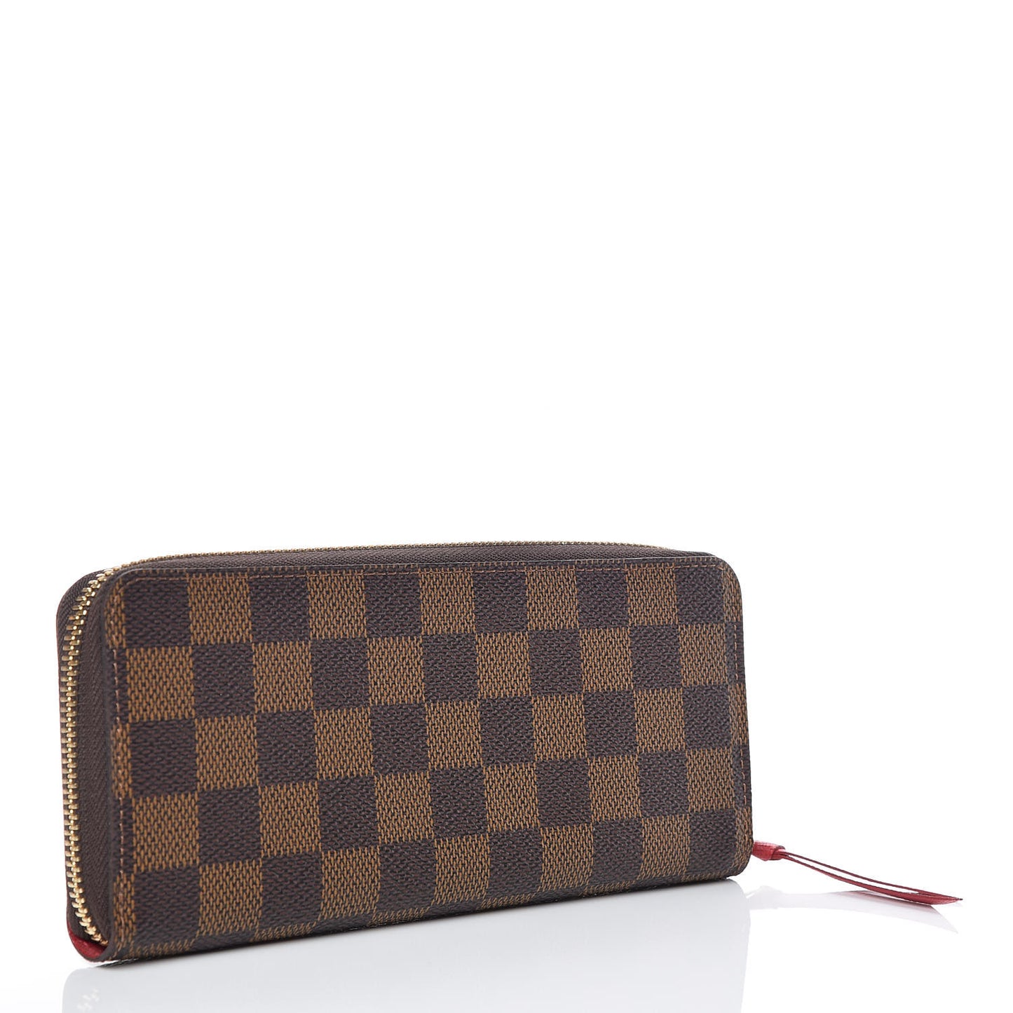 Damier Ebene Clemence Wallet Cherry