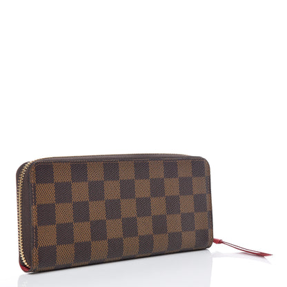 Louis Vuitton Damier Ebene Clemence Wallet Cherry 3 of 10