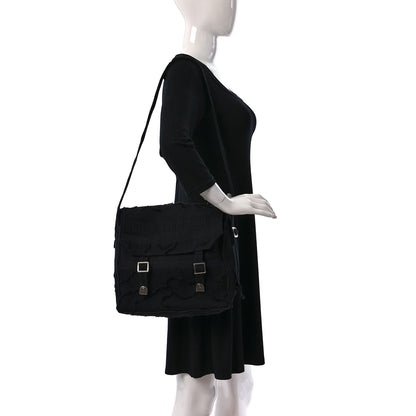 Christian Dior Canvas Embroidered Camouflage Diorcamp Messenger Black 2 of 8