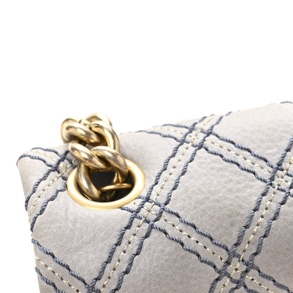Chanel Iridescent Calfskin Triple Stitched Flap Grey 14 of 14
