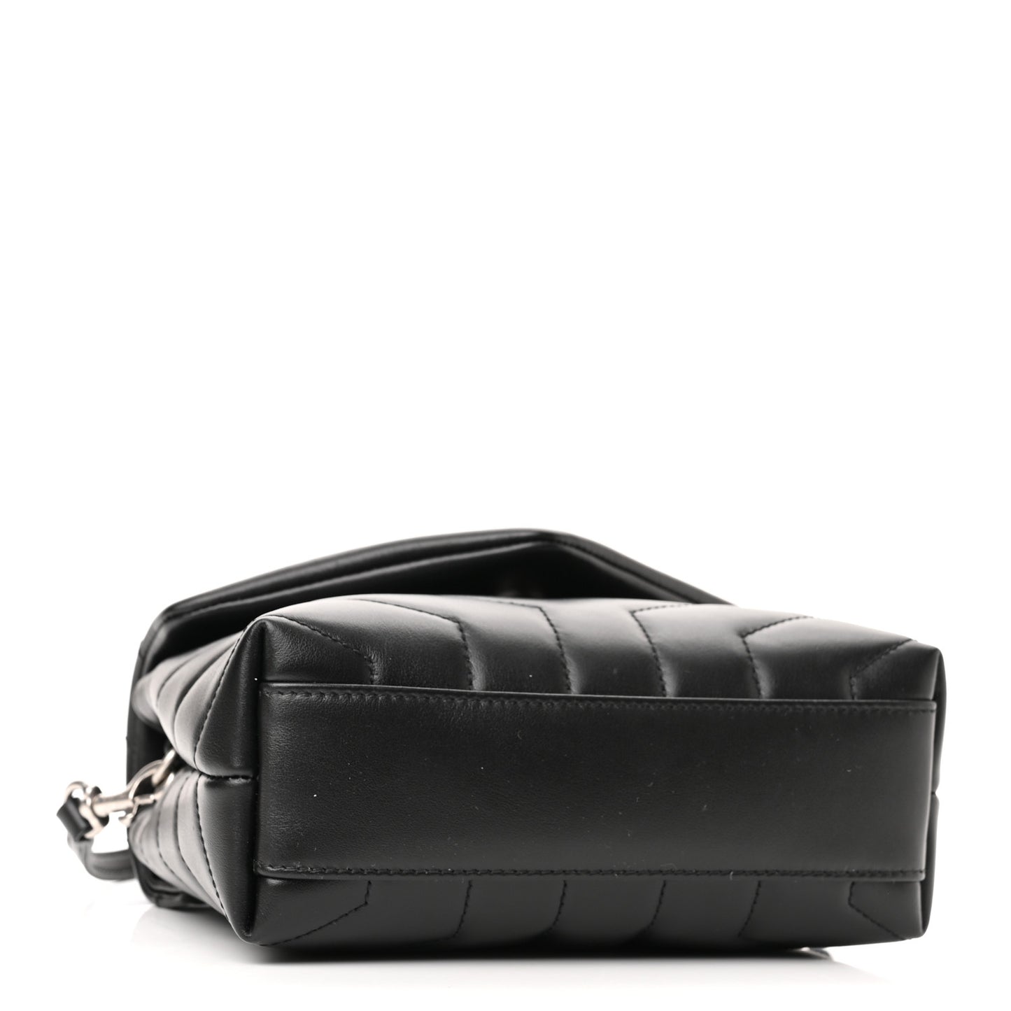 Calfskin Y Quilted Monogram Toy Loulou Crossbody Bag Black