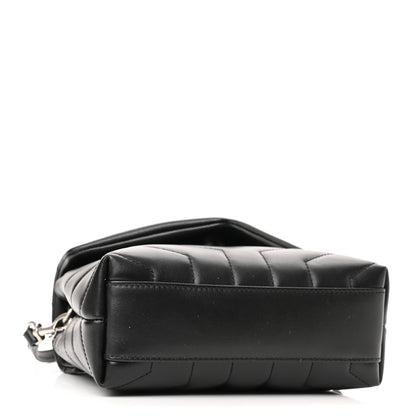 Saint Laurent Calfskin Y Quilted Monogram Toy Loulou Crossbody Bag Black 4 of 10